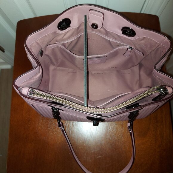 Coach Turnlock Edie Quilted Handbag - Picture 13 of 16